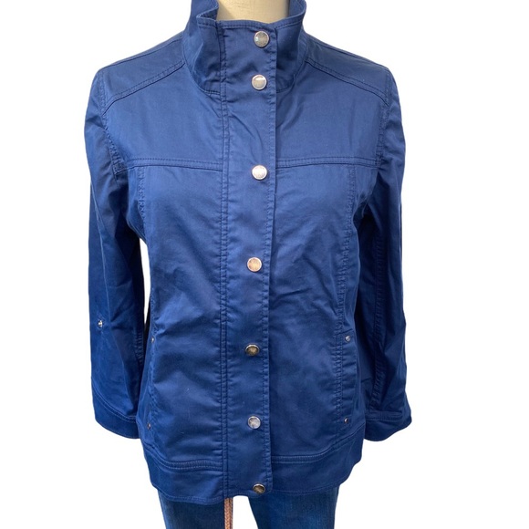 DONATED 
Chico's blue utility jacket (1) - Picture 2 of 3